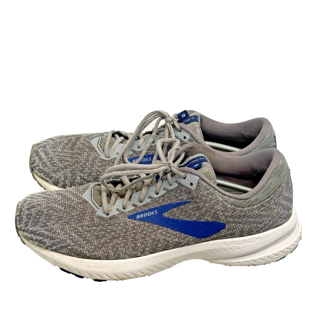 Brooks Men's Launch 6, Size US 10 D Gray Knit DNA Running Shoes